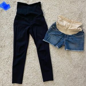 Maternity Pants (Motherhood) and Jean Shorts